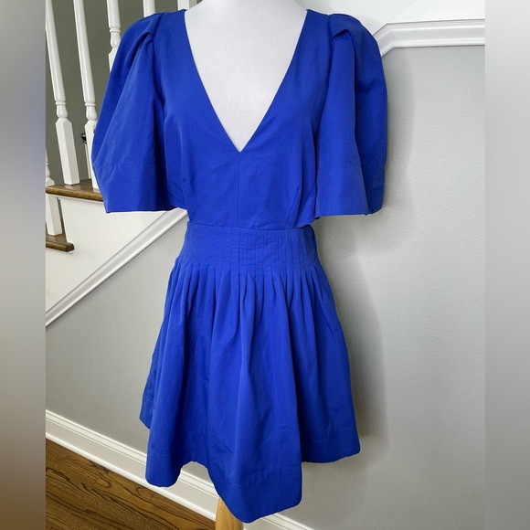 Banana Republic Short Sleeve Open Back Cut Out Mini Dress with Pockets - Picture 3 of 7